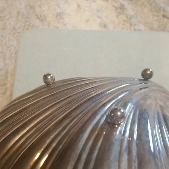 1956 Awards Candy Dish, Silver plate 8.5" x 7".  Beautiful Condition 68 year old - Picture 5 of 6